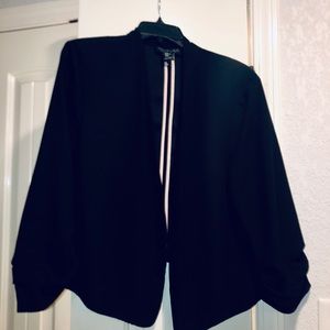 Rachel Zoe ruched sleeve blazer